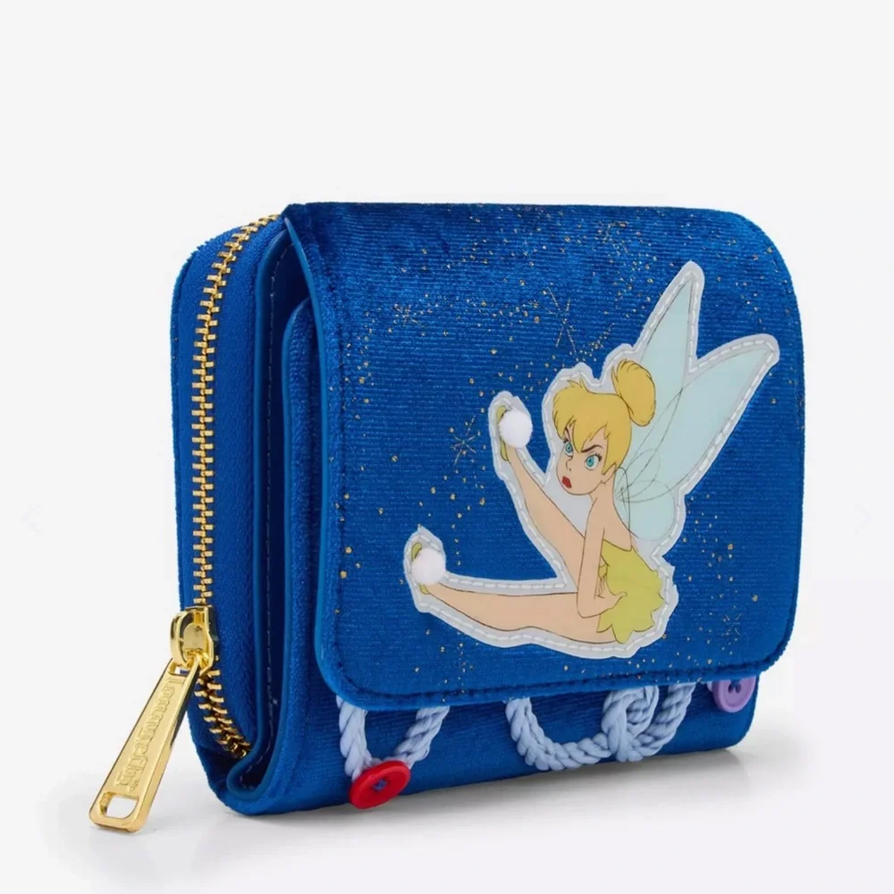 Loungefly Disney Peter Pan Tinker Bell Buttons Light-Up Mini Backpack & Wallet